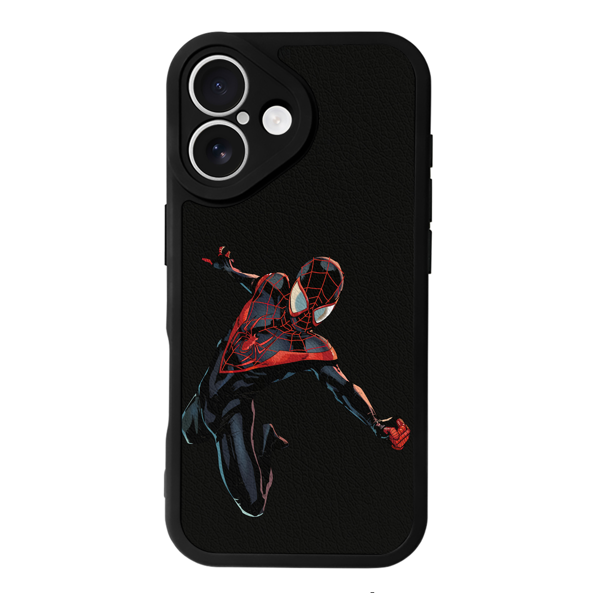 Spider Man スパイダーマン 【iPhone 16シリーズ対応】シリコンスマホケース（レザー調） 材質：シリコン